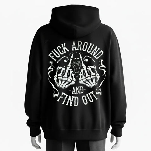 Street Skull Middle Finger Attitude Hoodie