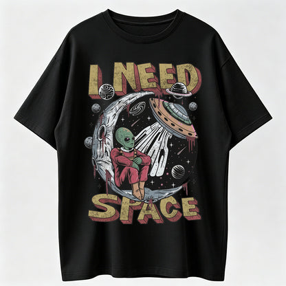 I Need Space Comfort Colors Unisex T-shirt Gothic Alternative Fashion Casual Tees Round Neck Tshirt