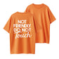 Not Friendly Do Not Touch Funny Warning Organic Cotton Unisex T-Shirt