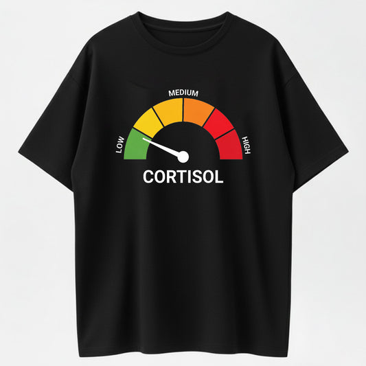 Medium Cortisol Level Funny Stress Gauge Organic Cotton Unisex T-Shirt