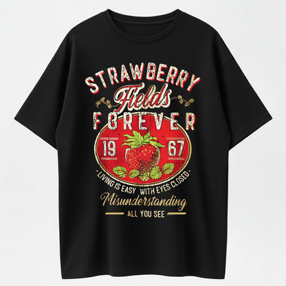 Letter Print Round Neck Tee, Casual Short Sleeve Crew Neck T-shirt for Summer