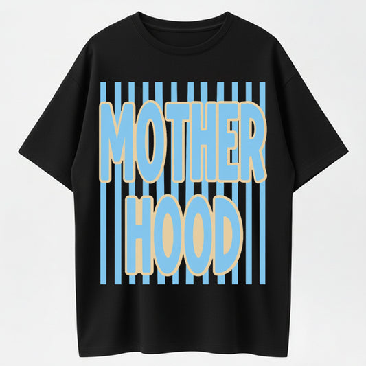 Urbntees Motherhood Bold Striped Retro Organic Cotton Unisex T-Shirt