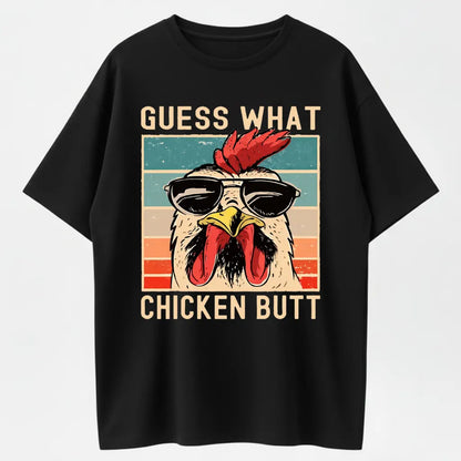 Guess What Chicken Butt Funny Retro Organic Cotton Unisex T-Shirt