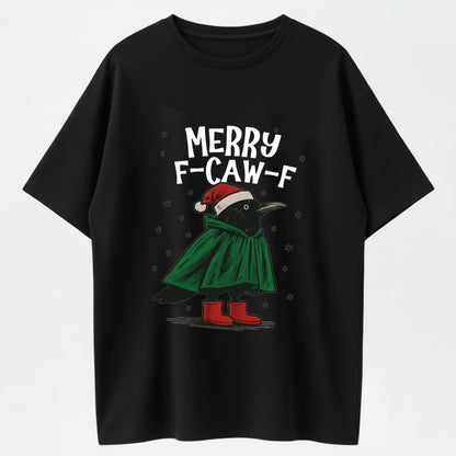F-CAW-F Raven in Holiday Style – Funny Dark Christmas Sweatshirt