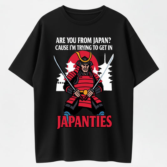 Are You From Japan Cause I'm Trying to Get In Funny Samurai Organic Cotton Unisex T-Shirt