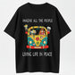 Raised Hand Print Imagine Lyrics Tee