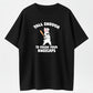 100% Cotton "Tall Enough To Break Your Kneecaps" Funny Bunny Graphic T-Shirt