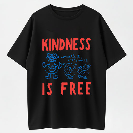 Urbntees Kindness Is Free Sprinkle It Everywhere Cute Monsters Organic Cotton Unisex T-Shirt