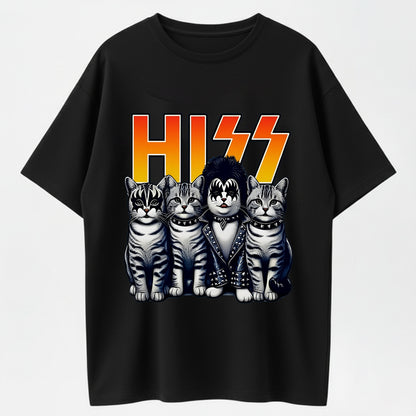 100% Cotton "HISS" Rock Cat Band T-Shirt