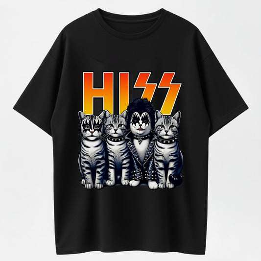100% Cotton "HISS" Rock Cat Band T-Shirt