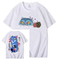 Blauwe tijger en vogel Grappig T-shirt van 100% katoen