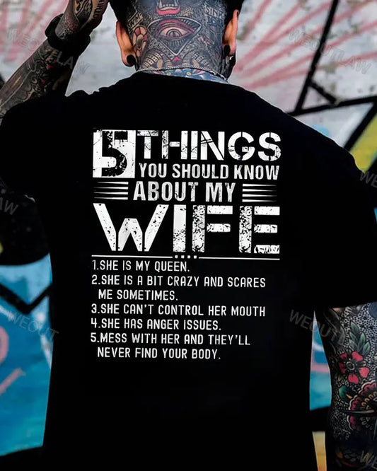 5 Things You Should Know About my WIFE - HUSBAND Shirt