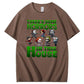 There's  Some Horros In This House Pattern  Print 100%Cotton T-Shirt
