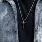 Skeleton Stake Cross Necklace