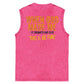 When God Made Me He Grinned And Said This'll Be Fun Pattern Sleeveless Cotton Washed Printed Loose Vest
