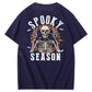 Halloween Spooky Season Funny Skll Pattern  Print 100%Cotton T-Shirt