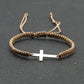 Simple Stainless Steel Cross Braided Bracelet