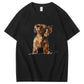 Heartwarming Puppy Music Graphic T-Shirt - Bring Good Vibes