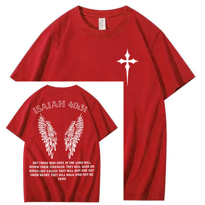 ISAIAH 40:31 Pattern 100&Cotton Print T-Shirt