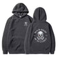 BALCK SHEEP OF MY FAMILY Skull Black Print Hoodie