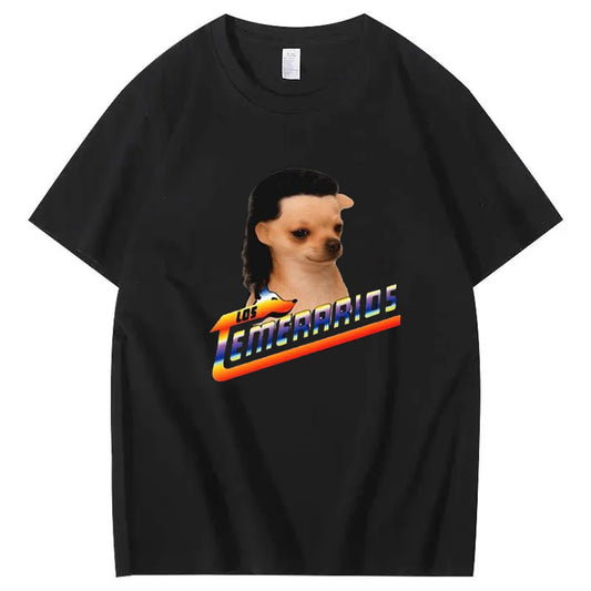 Trendy Funny Cotton Crew Neck Graphic Tees