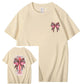 Watercolor Cross Playful Bow Tie T-Shirt