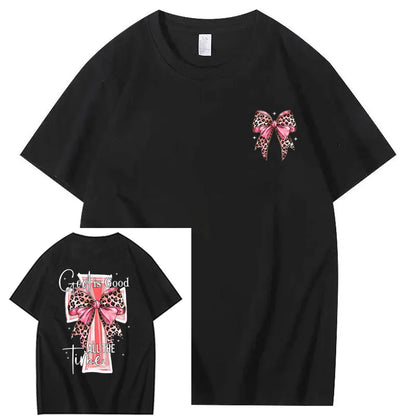 Watercolor Cross Playful Bow Tie T-Shirt