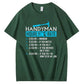 Handyman Hourly Rate Humor Carpenter Funny Handy Man T-Shirt Unisex T-shirt