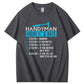 Handyman Hourly Rate Humor Carpenter Funny Handy Man T-Shirt Unisex T-shirt