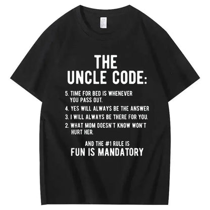 Gift for Uncle: The Uncle Code Funny Rules Shirt