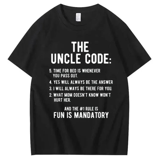 Gift for Uncle: The Uncle Code Funny Rules Shirt