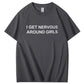 Humor Graphic Tee for Shy Guys