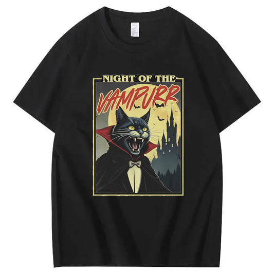 Vampurr T-Shirt – Night of the Vampurr Funny Cat Tee