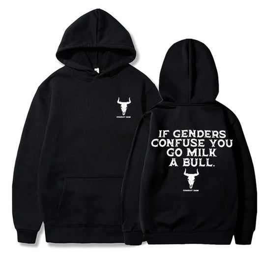 Bold & Funny Graphic Hoodie – If Genders Confuse You
