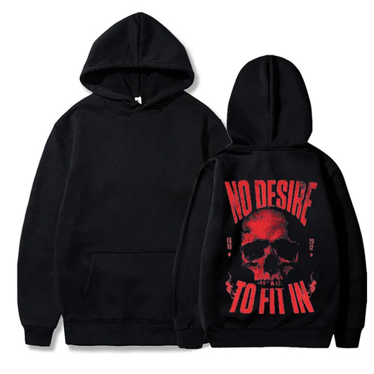 Skull Print Men's Hoodie