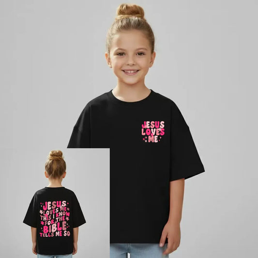 Jesus Loves Me Kids T-Shirt – Bible Verse Christian Tee