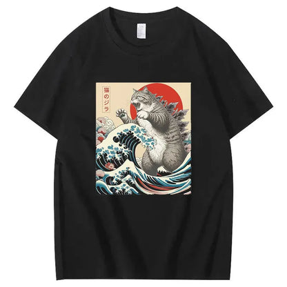 Cat-zilla Funny Parody T-Shirt – Godzilla Cat Graphic Tee
