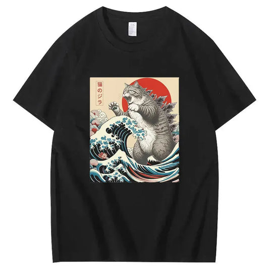 Cat-zilla Funny Parody T-Shirt – Godzilla Cat Graphic Tee