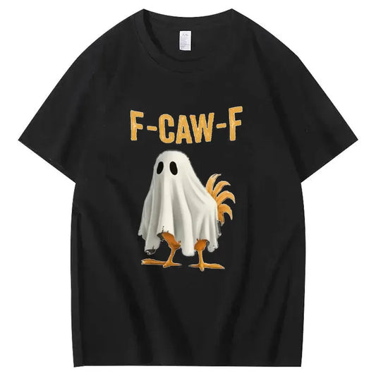 F-CAW-F Quirky Chicken Ghoul Graphic T-Shirt