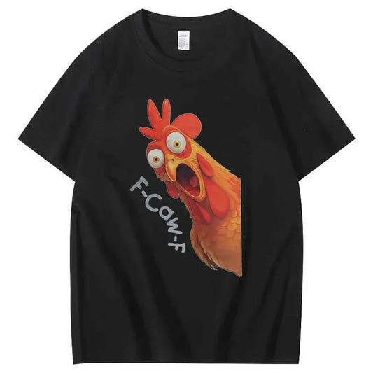 F-Caw-F Scream Rooster Graphic T-Shirt