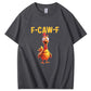 F-CAW-F Shocked Rooster Graphic T-Shirt