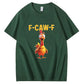 F-CAW-F Shocked Rooster Graphic T-Shirt