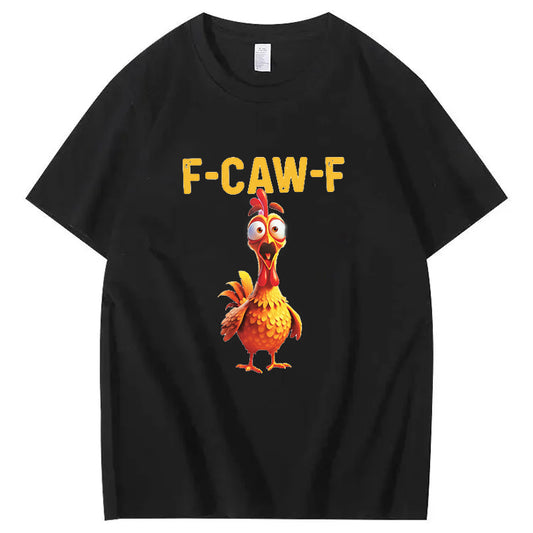 F-CAW-F Shocked Rooster Graphic T-Shirt
