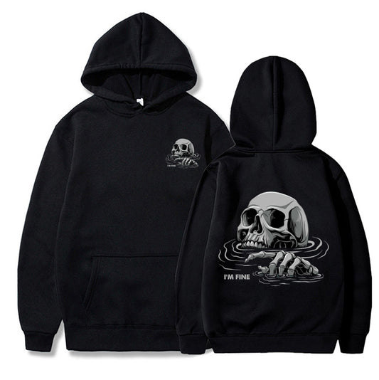 I’M FINE Self-Deprecating Mood Dark Trend Hoodie