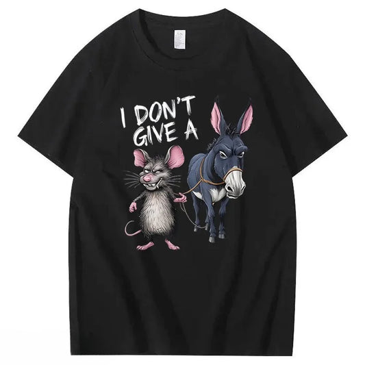 I Don't Give A Rats Ass Mouse & Donkey T-Shirt
