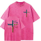 Stand For The Flag Kneel For The Cross 4th Of July Washed T-Shirt