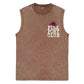 I'm Gonna Keep On Dacing Print Washed Cotton Sleeveless Tank Tops