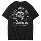 Jesus Made Me A Fisherman Pattern Print 100%Cotton T-Shirt