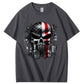 Skull Pattern Print 100%Cotton T-Shirt