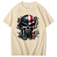 Skull Pattern Print 100%Cotton T-Shirt